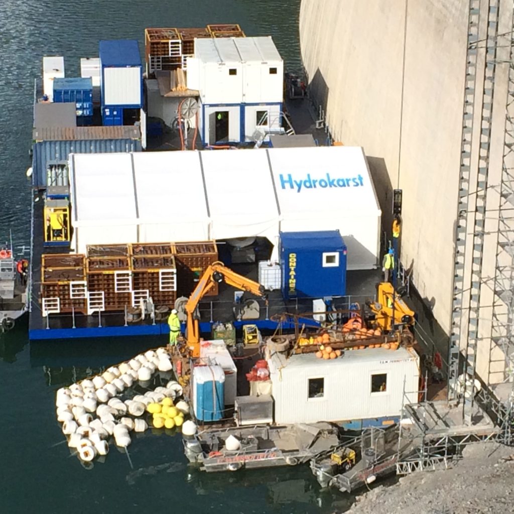 Chantier Sur Le Barrage Des Grisons De Punt Dal Gall