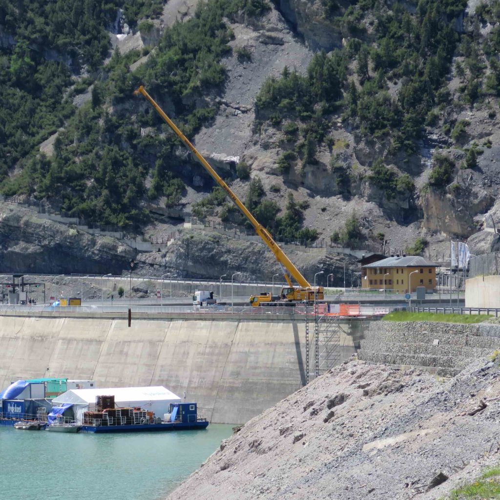 Chantier Sur Le Barrage Des Grisons De Punt Dal Gall
