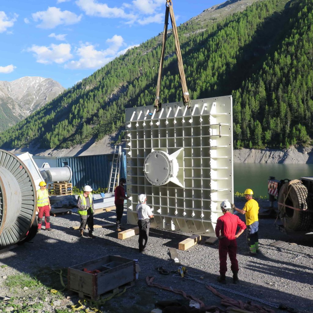 Chantier Sur Le Barrage Des Grisons De Punt Dal Gall
