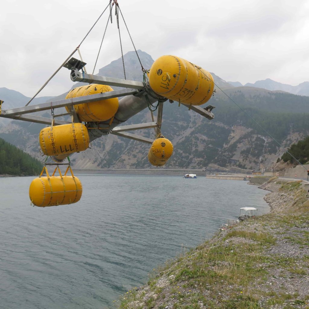 Chantier Sur Le Barrage Des Grisons De Punt Dal Gall