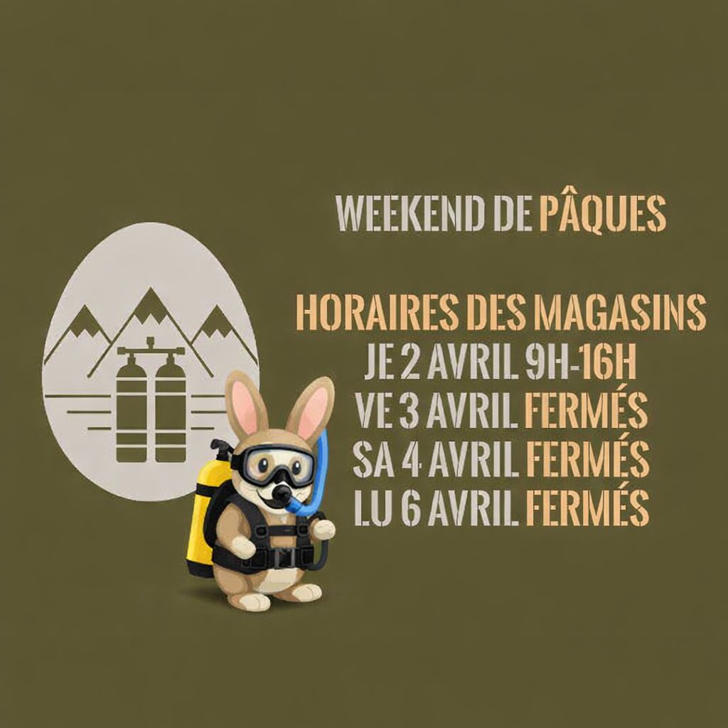 Horaires spéciaux de Plongée.ch pour le weekend de Pâques
