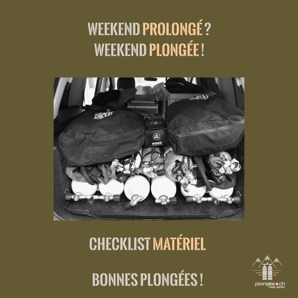Liste du matériel à avoir pour un weekend plongée