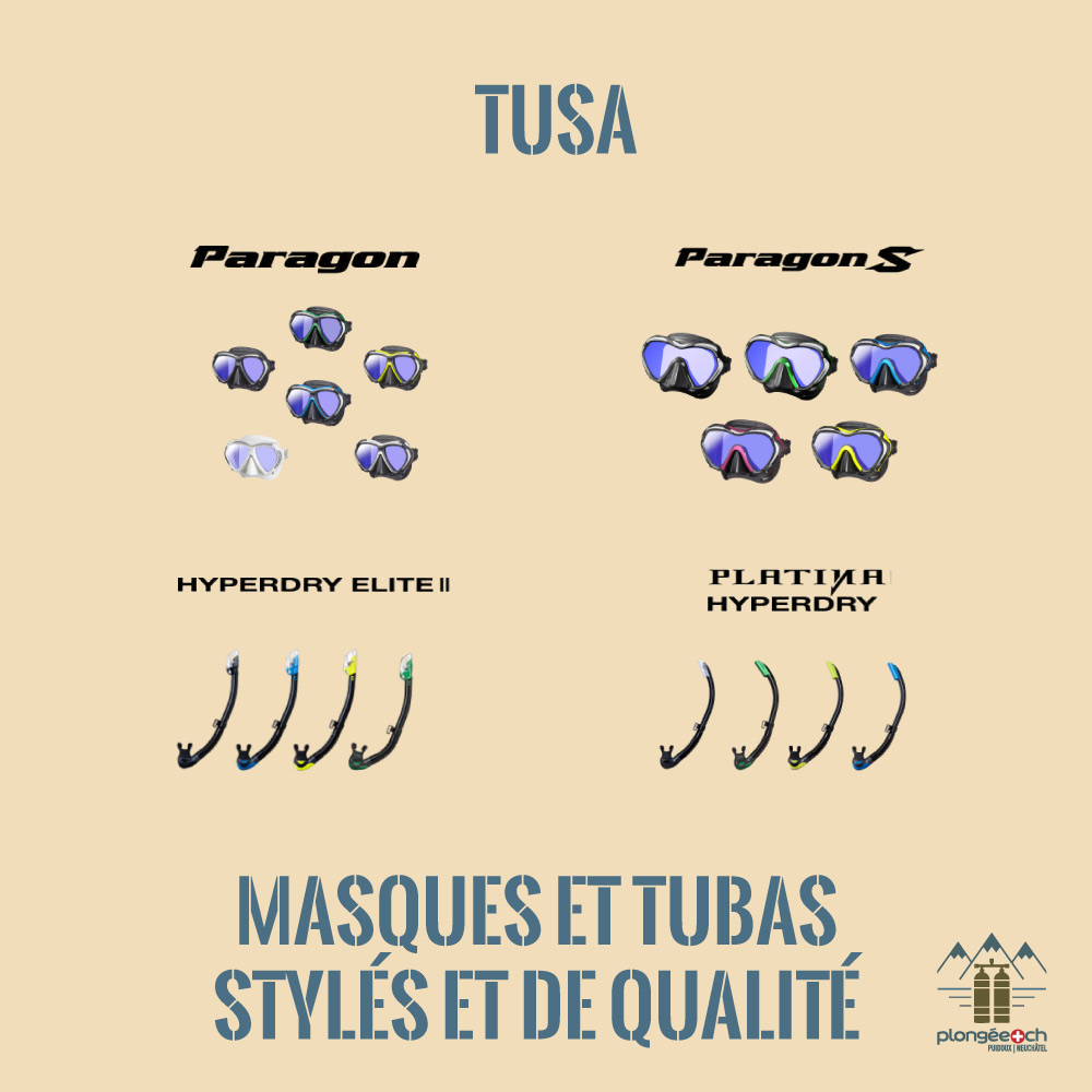 Masques et tubas de plongée Tusa